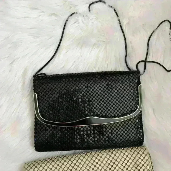 Vintage Enamel Pailette Metal Clutch Purses Bundle of 2 - Picture 3 of 16